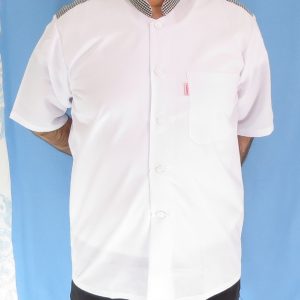 4 3 300x300 - پیراهن سفید مردانه یقه فرنچ مدل چهارخانه
